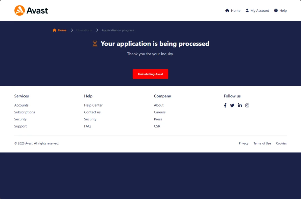 Your application is being processed