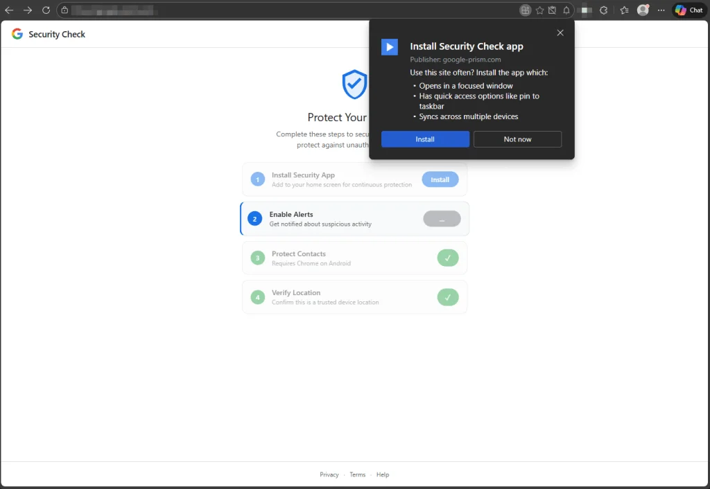 Inside a fake Google security check that becomes a browser RAT